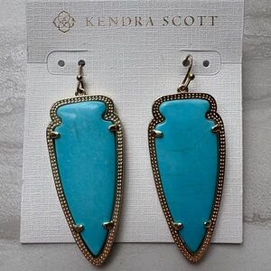 Kendra Scott Signature Turquoise and Gold Skylar
